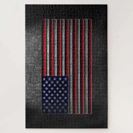 Amerikaanse vlaggesteente textuur legpuzzel (Verticaal)