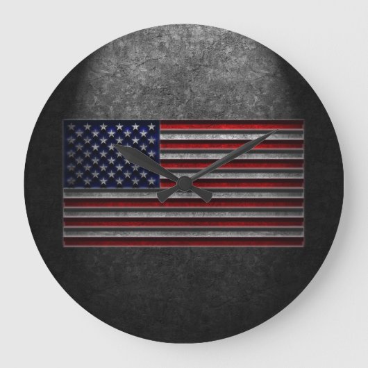 Amerikaanse vlaggestontextuurklokken grote klok (Voorkant)