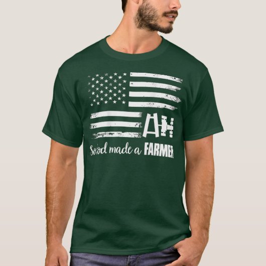 Amerikaanse vlaggetractor dus God heeft een boer g T-shirt (Voorkant)