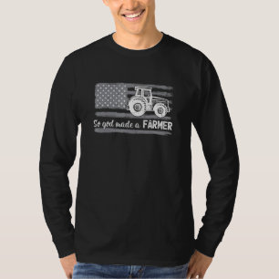 Amerikaanse vlaggetractor dus God heeft een boer g T-shirt