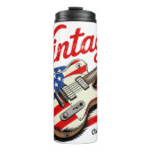  Amerikaanse vlaggitaar: patriottische muziek Thermosbeker (Voorkant)