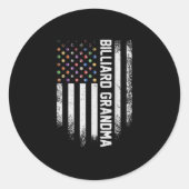  Amerikaanse vlaggroep Billiard Ronde Sticker (Voorkant)