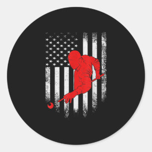  Amerikaanse vlaggroep Billiard Snooker Ronde Sticker
