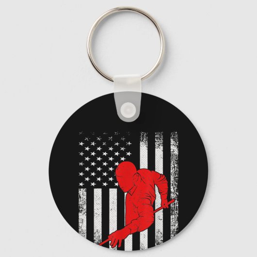  Amerikaanse vlaggroep Billiard Snooker Sleutelhanger (Voorkant)