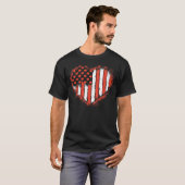 Amerikaanse vlagharten T-shirt (Voorkant volledig)