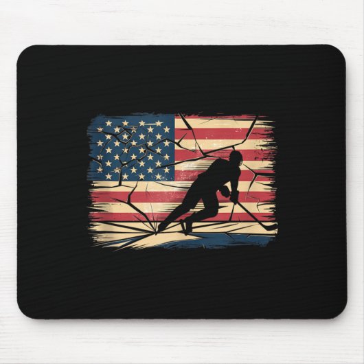 Amerikaanse Vlaghockey Muismat (Voorkant)