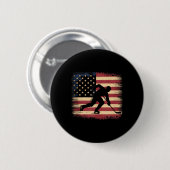 Amerikaanse Vlaghockey Ronde Button 5,7 Cm (Voorkant /achterkant)
