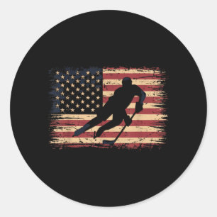 Amerikaanse Vlaghockey Ronde Sticker