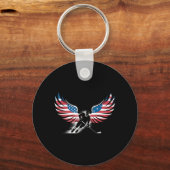 Amerikaanse Vlaghockey Sleutelhanger (Voorkant)