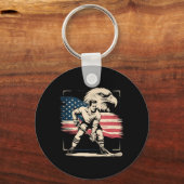 Amerikaanse vlaghockey sleutelhanger (Voorkant)