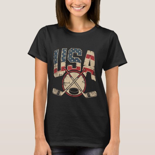 Amerikaanse Vlaghockey T-shirt (Voorkant)