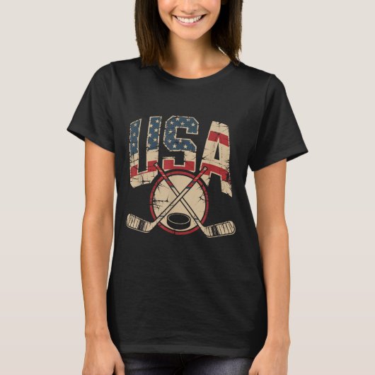 Amerikaanse Vlaghockey T-shirt (Voorkant)