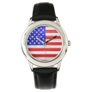 Amerikaanse vlaghout horloge