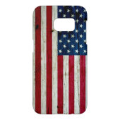 Amerikaanse vlaghout Rustiek, met kool-nood Case-Mate Samsung Galaxy Hoesje (Achterkant)