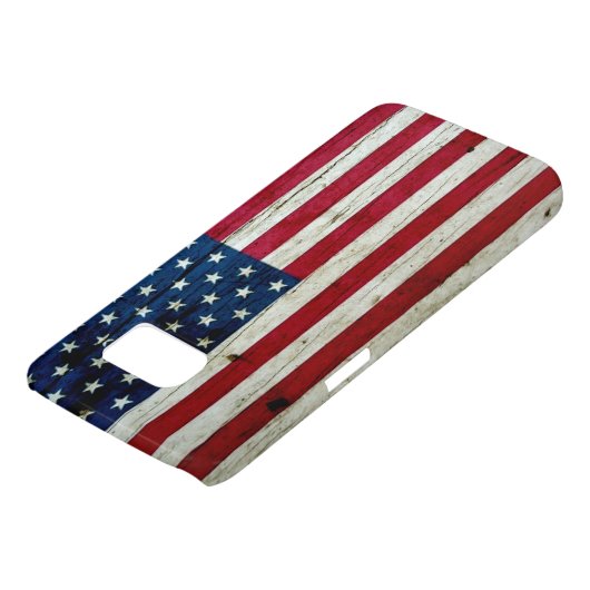 Amerikaanse vlaghout Rustiek, met kool-nood Case-Mate Samsung Galaxy Hoesje (Onderkant)
