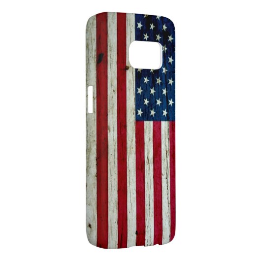 Amerikaanse vlaghout Rustiek, met kool-nood Case-Mate Samsung Galaxy Hoesje (Back/Rechts)