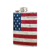 Amerikaanse vlaghout Rustiek, met kool-nood Heupfles (Links)