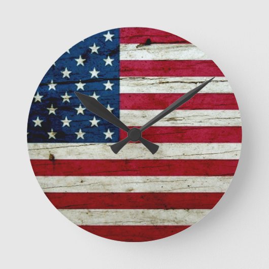 Amerikaanse vlaghout Rustiek, met kool-nood Ronde Klok (Voorkant)