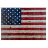 Amerikaanse vlaghout Rustiek, met kool-nood Snijplank (Voorkant)