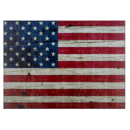 Amerikaanse vlaghout Rustiek, met kool-nood Snijplank