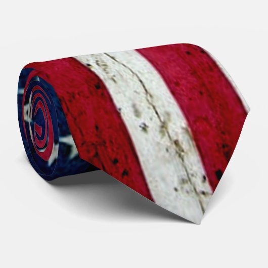 Amerikaanse vlaghout Rustiek, met kool-nood Stropdas (Opgerold)