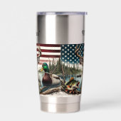 Amerikaanse vlagjacht en Gevist thema Geïsoleerde Drinkbeker (Links)