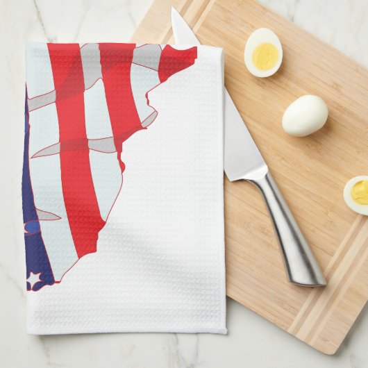 AMERIKAANSE VLAGKAART VAN DE VERENIGDE STATEN THEEDOEK (Quarter Fold)