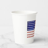 Amerikaanse vlagkatten rood wit en blauw papieren bekers (Rechts)