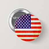 Amerikaanse vlagknoopbadge in rood wit en blauw ronde button 5,7 cm (Voorkant /achterkant)