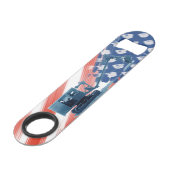 Amerikaanse vlagkraan en schoppenbouw vroeg speed flessenopener (Achterkant Gekanteld)