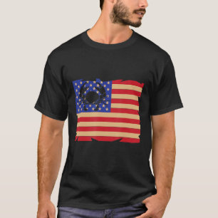 Amerikaanse vlagkrabben Addicate Crabbing blauwe k T-shirt