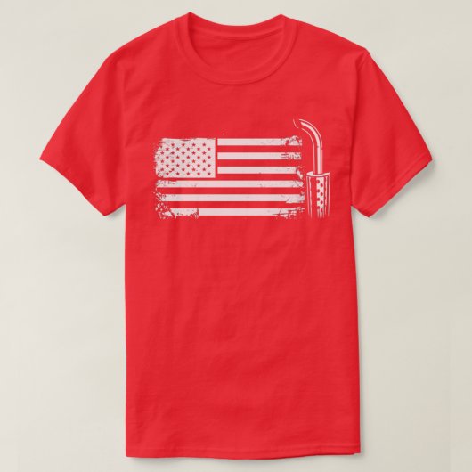 Amerikaanse vlagkraker t-shirt (Design voorkant)
