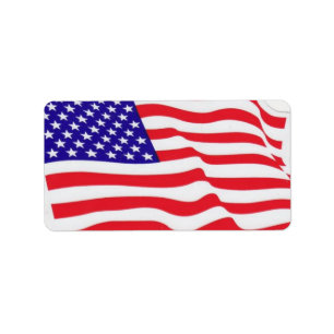 Amerikaanse vlaglabels etiket
