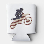  Amerikaanse vlagmotocross-patriottische Amerikaan Blikjeskoeler (Achterkant)