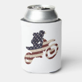  Amerikaanse vlagmotocross-patriottische Amerikaan Blikjeskoeler (Blikje Achterkant)