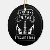 Amerikaanse vlagolievlek Worker Dad Drilling Oil Keramisch Ornament (Links)