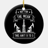 Amerikaanse vlagolievlek Worker Dad Drilling Oil Keramisch Ornament (Achterkant)