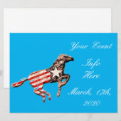 Amerikaanse vlagpaard met Thunder_Cove (Voorkant / Achterkant)