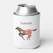 Amerikaanse vlagpaard met Thunder_Cove Blikjeskoeler (Blikje Voorkant)