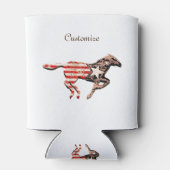 Amerikaanse vlagpaard met Thunder_Cove Blikjeskoeler (Achterkant)