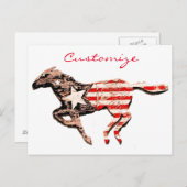 Amerikaanse vlagpaard met Thunder_Cove Briefkaart (Voorkant / Achterkant)