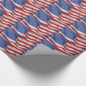 Amerikaanse vlagpatriotticum cadeaupapier (Hoek)