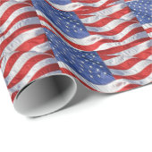 Amerikaanse vlagpatriotticum cadeaupapier (Rol Hoek)