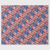 Amerikaanse vlagpatriotticum cadeaupapier (Vlak)