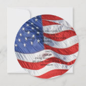 Amerikaanse vlagpatriotticum kaart (Achterkant)