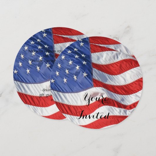 Amerikaanse vlagpatriotticum kaart (Voorkant / Achterkant)