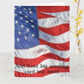 Amerikaanse vlagpatriotticum kaart (Gele Bloem)