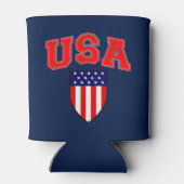 Amerikaanse vlagpatriotticus: Klassiek en Cool Blikjeskoeler (Achterkant)