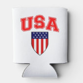 Amerikaanse vlagpatriotticus: Klassiek en Cool Blikjeskoeler (Achterkant)