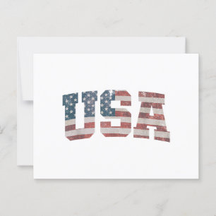 Amerikaanse vlagpatriotticus op 4 juli Amerika Briefkaart